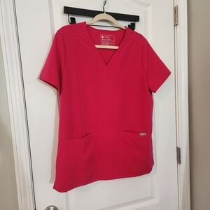 Figs Women's Top in Bright Pink